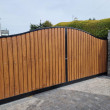 electric wooden gate
